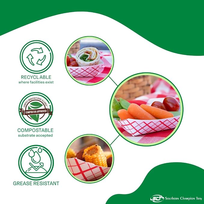 Southern Champion Tray 0429 #500 Southland Paperboard Food Tray, 5 lb Capacity - Image 5