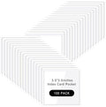 Glenmal 100 Pcs Self Adhesive Index Card Pockets Clear Label Holder Plastic by Glenmal