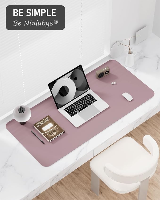 Desk Pad, 23.6" x 13.8" PU Leather Non-Slip Desk Mat Large Mouse Pad - Image 7
