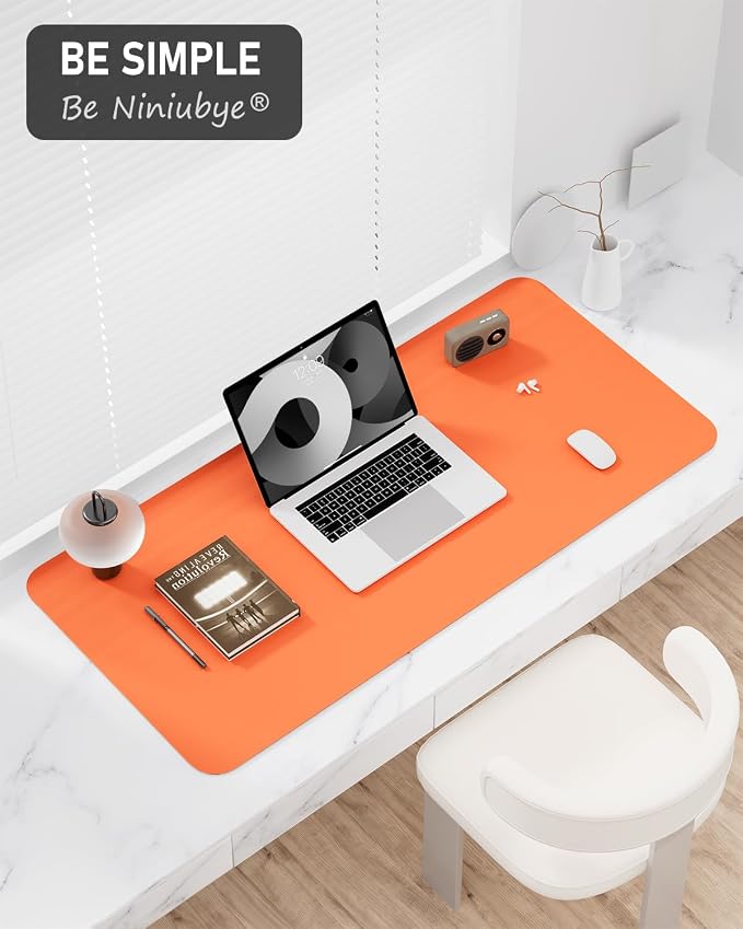 Desk Pad, 23.6" x 13.8" PU Leather Non-Slip Desk Mat Large Mouse Pad - Image 7