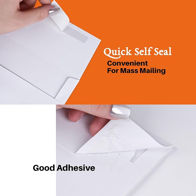 A7 Printable White Envelopes 5x7 100 Pack Quick Self Seal, - Image 5