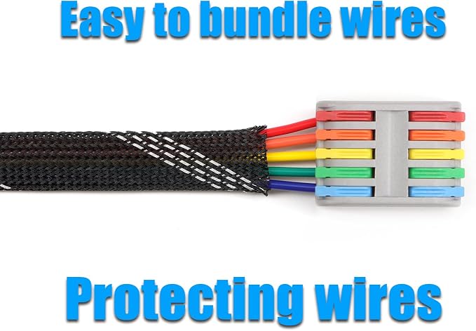 25ft PET Expandable Braided Cable Sleeve 1 inch Pet Braided Cable Sleeve - Image 6