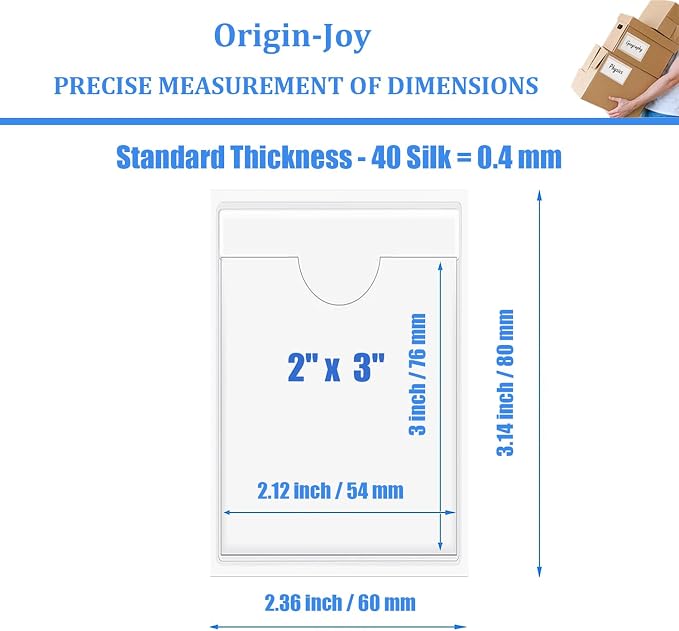 Origin-Joy 35 PCS Self Adhesive Index Card Pockets - Image 2