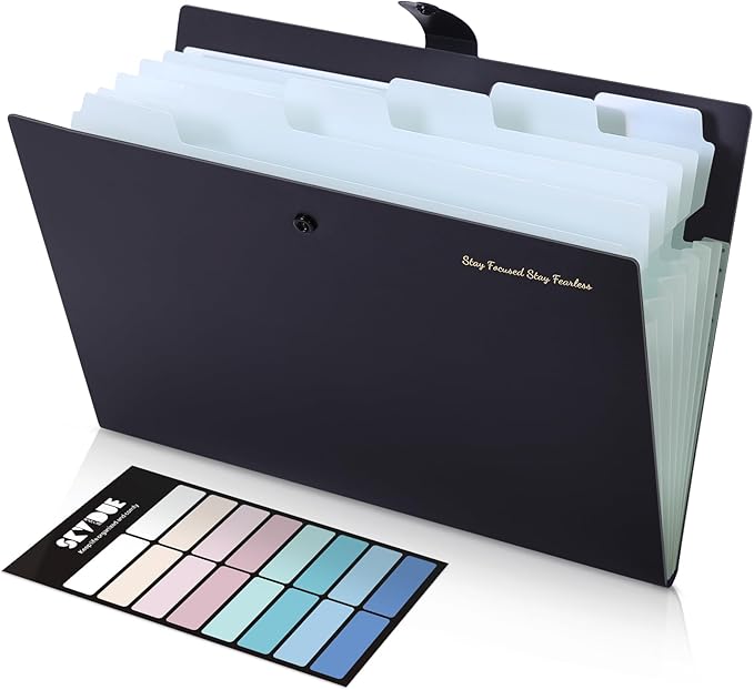 SKYDUE 7-Pocket Expanding File Folder, Professional Accordion Document Organizer by SKYDUE