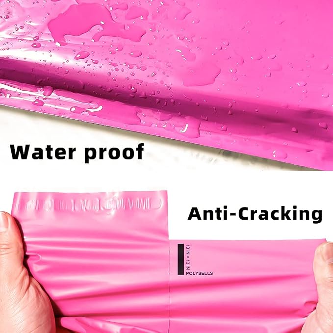 POLYSELLS 500 pcs 14.5x19 Inches Pink Poly Mailers Shipping Envelopes, Strong - Image 2