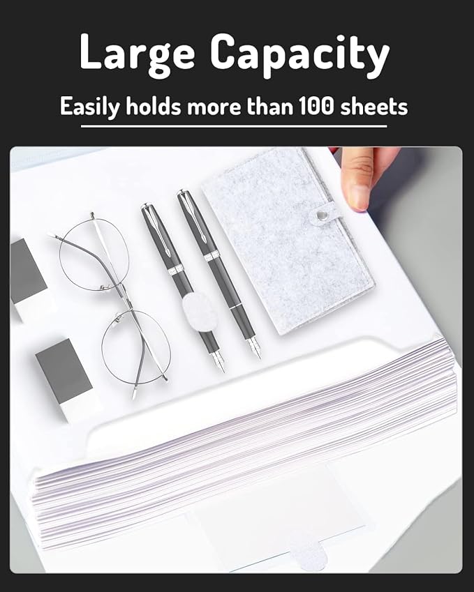 Forvencer Binder Pocket, 48 Pack Super Heavyweight Poly Binder Plastic Pocket - Image 5