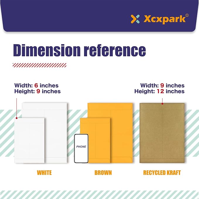 Xxcxpark 250 PCS 9x12 inches Security Catalog Envelopes Printable Self Seal - Image 3