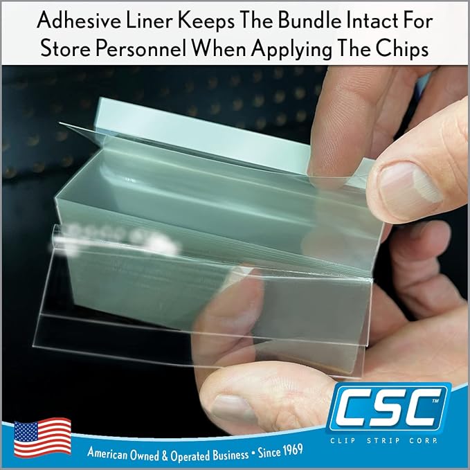 Price Data Channel Label Holder Chips, 2.5" L x 1.25" H, 10 Mil Thick, Gondola - Image 4