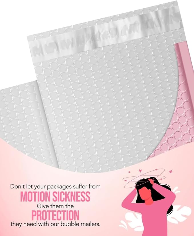 GSSUSA Large Bubble Mailers 10.5x16 Inch 250 Pack Light Pink Padded Envelopes - Image 3
