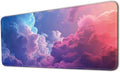 Keyboard Mat, Large Mouse Pad, Colorful Clouds by Flodirise