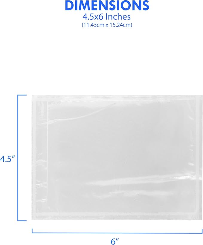 2000 Count 4.5" x 6" Shipping Label Envelopes, Top Loading - Image 2
