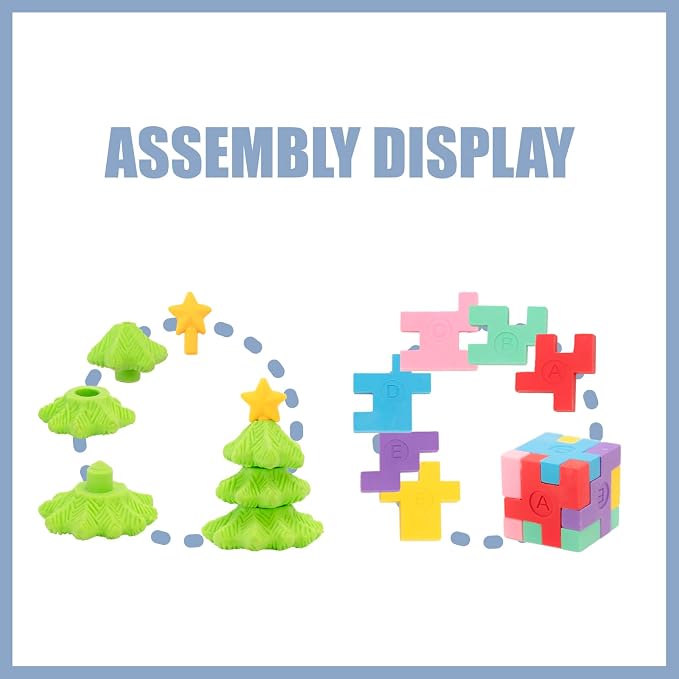 110pcs 3D Cute Kids Erasers, Random Desktop Pet Toys Gifts, Classroom Rewards - Image 3