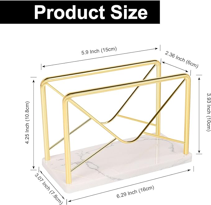 Modern Mail Holder for Home Office, Metal Letter Organizer Sorter for Desk - Image 5