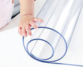 Wadrac Clear Table Protector Plastic Table Cloths PVC Night Stand Table Cover by Wadrac