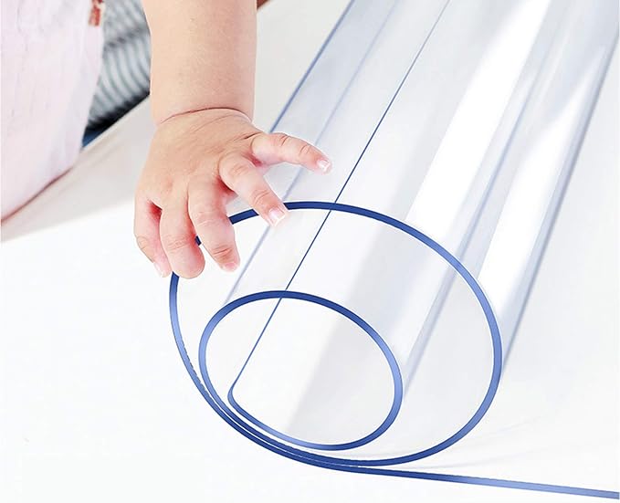 Glass Plastic Tablecloth Kitchen Table Protector Clear Thick Protective Desk by Wadrac