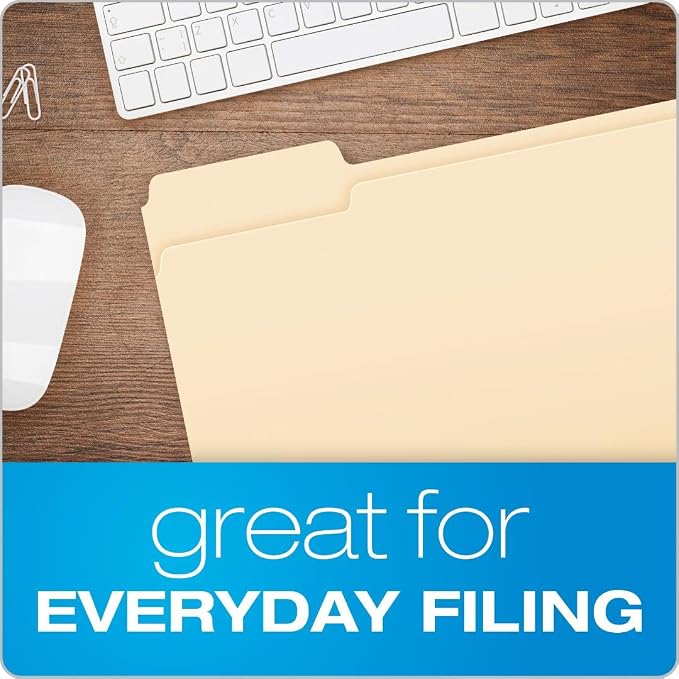 Pendaflex File Folders, Durable Manila Folders, Letter Size, 3 Top Tabs - Image 5