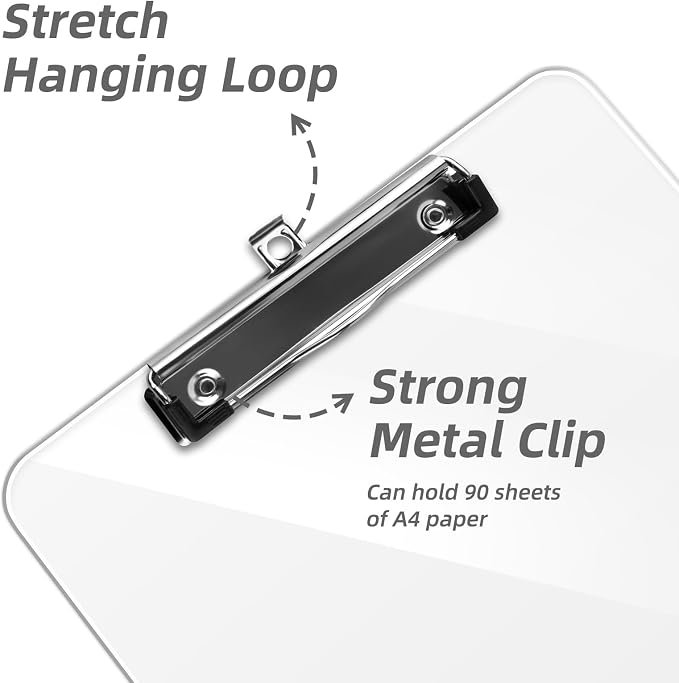 Plastic Clipboards Set of 30, A4 Acrylic Clear Board 8.5x11 | Transparent - Image 4