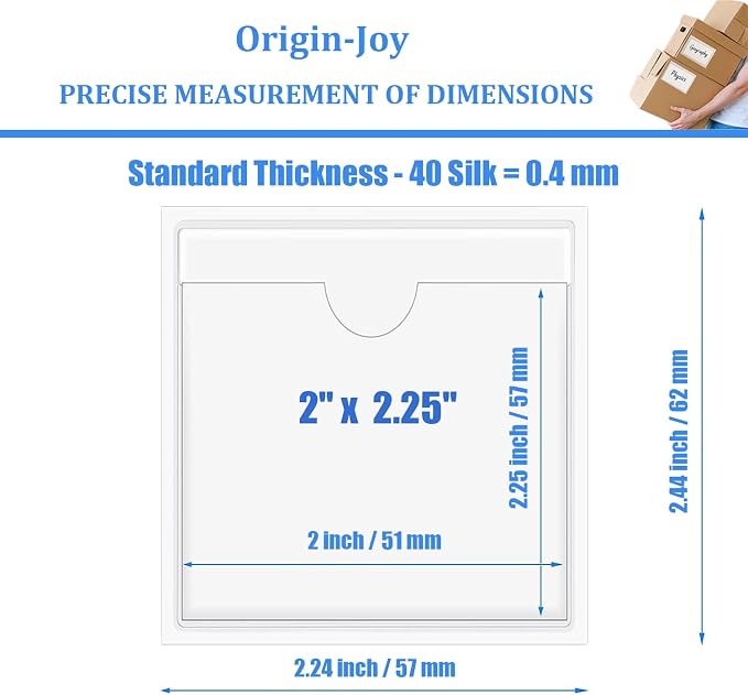 Origin-Joy 35 PCS Self Adhesive Index Card Pockets - Image 2