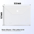 100 Pack, Plastic Envelopes – Transparent Waterproof Reusable File Folders - Image 2