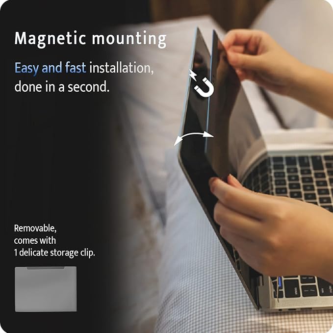 Peslv Magnetic Privacy Screen for MacBook Pro 15 Inch, Removable Anti Blue - Image 3