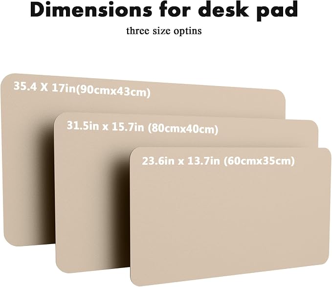 YSAGi Double-Sided Desk Pad, 23.6"x13.7" Leather Desk Mat, Eco Cork Desk Pad - Image 8