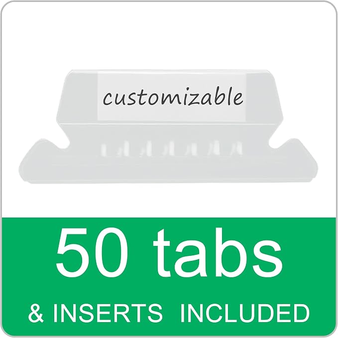 Blue Hanging File Folders, 50 Packs Reinforced Hang Folders, Designed - Image 5