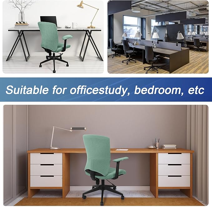 Tallew 4 Pcs Office Chair Covers Set Computer Universal Protective Stretchable - Image 7