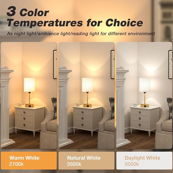 Dicoool Small Bedside Lamps 3 Color Modes - Image 2