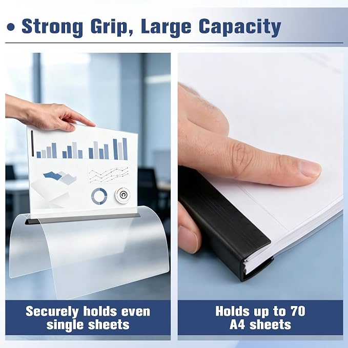 Report Covers with Sliding Bar 30 Packs Clear Report Covers Presentation Folders - Image 4