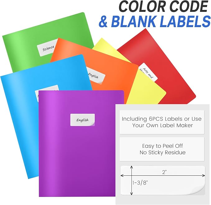Sooez 3 Pack 2-Pocket Folders - Image 2