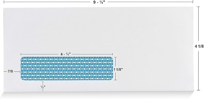 Aimoh 500#10 Single Left Window SELF Seal Security Envelopes - Image 3