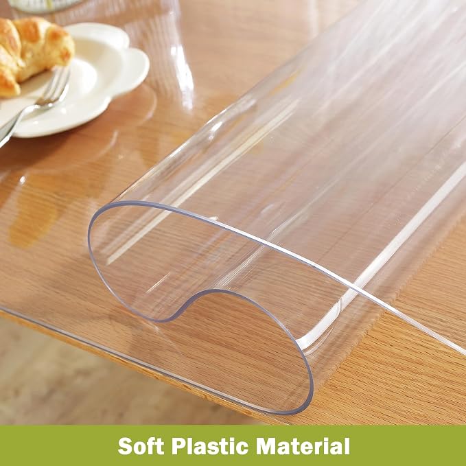 OstepDecor Clear Table Cover Protector 18 x 30 Inch, 1.5mm Thick Plastic Table - Image 3