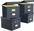 Portable Leather File Organizer Boxes by Huolewa