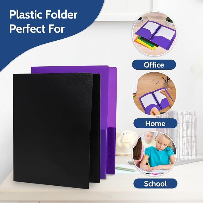 24 Pack Yellow Plastic Folders - Image 5