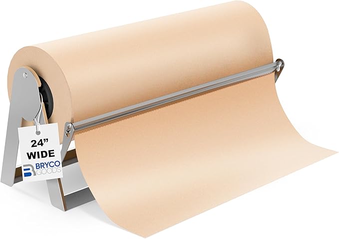 Bryco Goods - 24 Inches All Paper Roll Dispenser and Cutter Made of Heavy-Duty by BrycoGoods