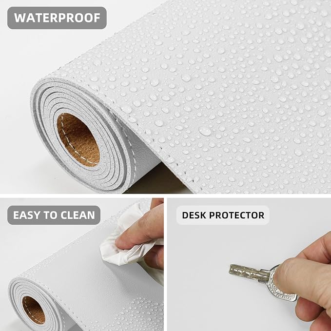 AFIING Leather Desk Pad Protector, Large Desk Mat - Image 6