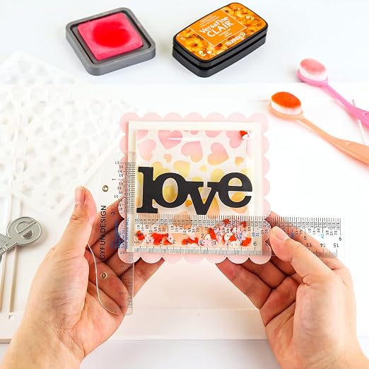 6PCS 6 Inches/15cm Acrylic Clear T-Square Ruler, Inches and Metric, T Square - Image 3