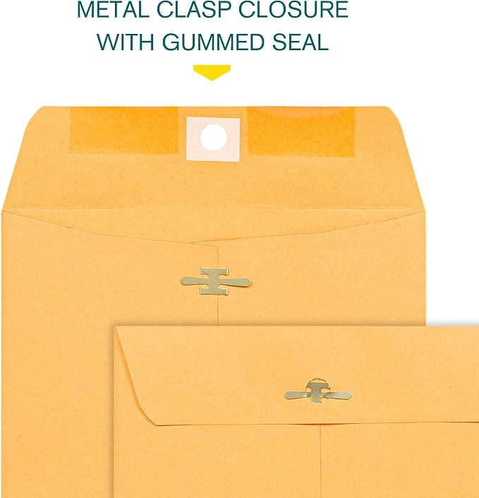 6x9 Clasp Envelopes – 10 Pack Brown Kraft Catalog Envelopes - Image 4