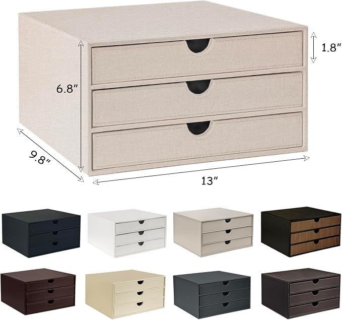 UnionBasic Document Organizer, 3-Drawer File Cabinet Document Storage Box - Image 3