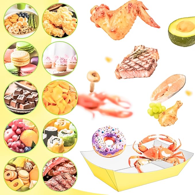 100 Pack Extra Large 5Lb Paper Food Boat Trays Disposable Paper Boat Containers - Image 6