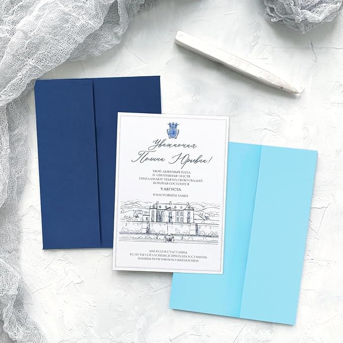 100 Pack A2 Blue Envelopes Self Sealing Adhesive Perfect - Image 3