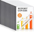 25 Pack Report Covers with Sliding Bar, Presentation Folders Resume Document by COIDEA