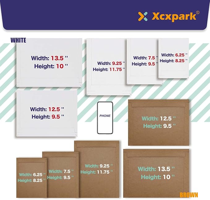 Xxcxpark 25 Pack Rigid Mailers, 9.5x12.5 inches Self Seal Photo Document - Image 3