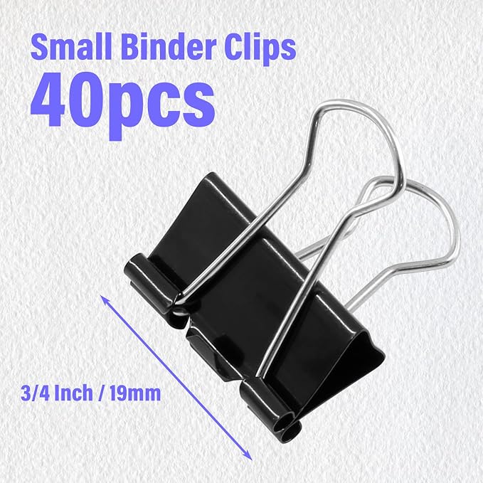 40 Pack Small Binder Clips - Image 3
