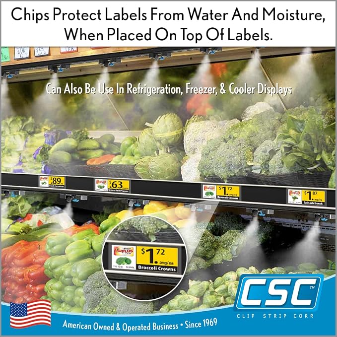 Price Data Channel Label Holder Chips, 2.5" L x 1.25" H, 10 Mil Thick, Gondola - Image 8