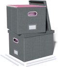Oterri 2 Pack File Storage Organizer, Filing Box, Portable File Box by Oterri