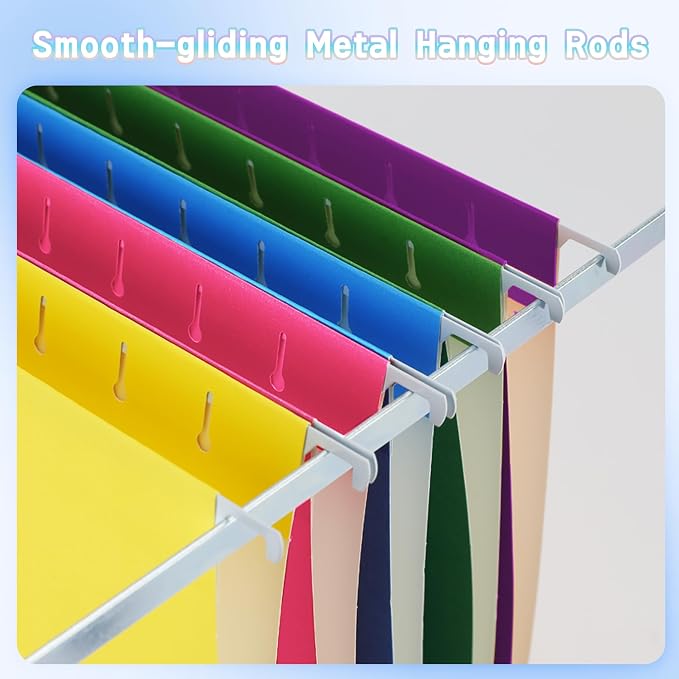 Blue Hanging File Folders, 50 Packs Reinforced Hanging Folders, Designed - Image 4
