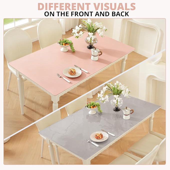 OstepDecor Pink Table Cover Protector 16 x 28 Inch, 1.5mm Thick Plastic Table - Image 7