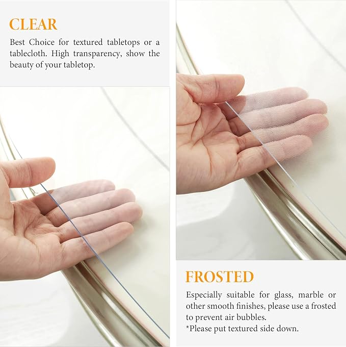 Deep Dream 1.5mm Clear Desk Cover Protector, 20×60 Inch Clear Table Protector - Image 4