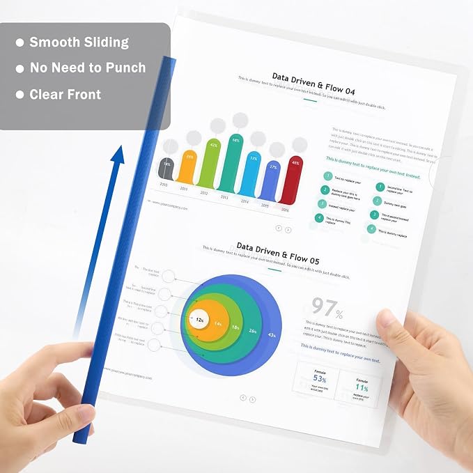 JOERSH 20 Pcs Clear Report Covers - Image 3